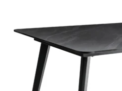 Stół ogrodowy RODALLO 160 cm 90 cm Kamień Czarny marmur