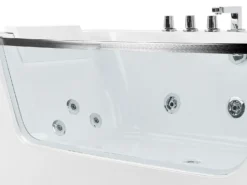 Wanna narożna z hydromasażem BARRANCA 170 x 85 cm Biały