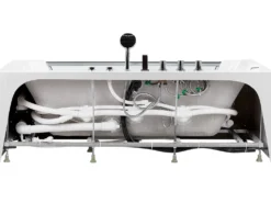 Wanna narożna z hydromasażem BARRANCA 170 x 85 cm Biały