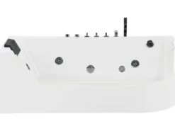 Wanna narożna z hydromasażem LED ACUARIO Prawostronny 170 x 80 cm Biały