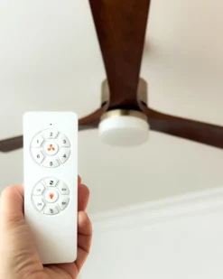 Wentylator sufitowy z lampą ARUWIMI Z pilotem LED Mosiężny