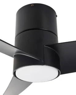 Wentylator sufitowy z lampą CANETE Z pilotem LED Czarny