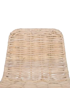 Zestaw 2 krzeseł barowych CASSITA Rattan Naturalny