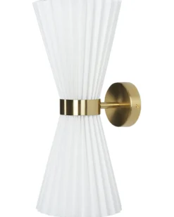Zestaw 2 lamp ściennych TELANG Biały Bawełna
