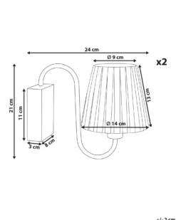 Zestaw 2 lamp ściennych TOLKA Biały Metal