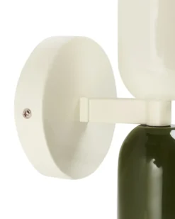 Zestaw 2 lamp ściennych TOPI Złamana biel Metal