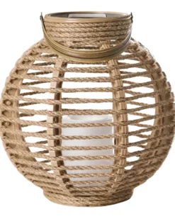 Zestaw 2 lampionów solarnych SEBU 30 cm Naturalny