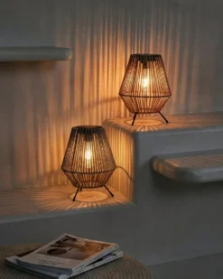 Zestaw 2 lampionów solarnych VUNGU 27 cm Szary