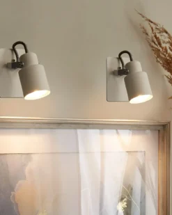 Zestaw 2 lamp spot BONTE Biały Metal Regulowana