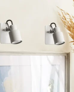 Zestaw 2 lamp spot BONTE Biały Metal Regulowana