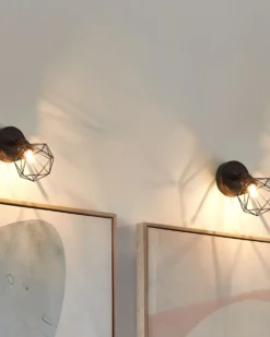 Zestaw 2 lamp spot ERMA Czarny Metal Regulowana